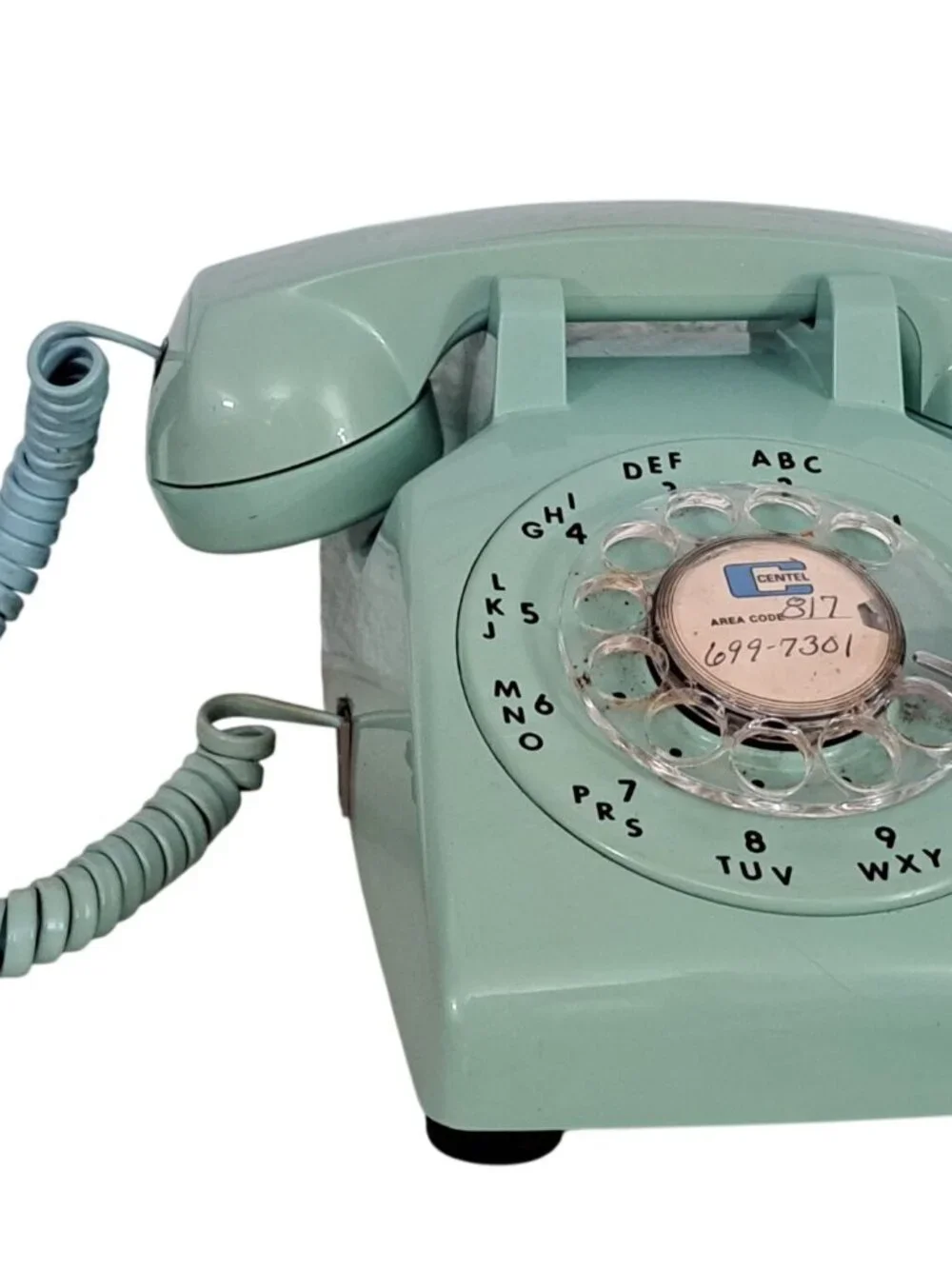 Vintage ITT Model 500 Rotary Desk Telephone Mint Green Retro Decor Collectible